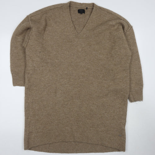Superdry Women's Brown Jumper Dress - S V-Neck