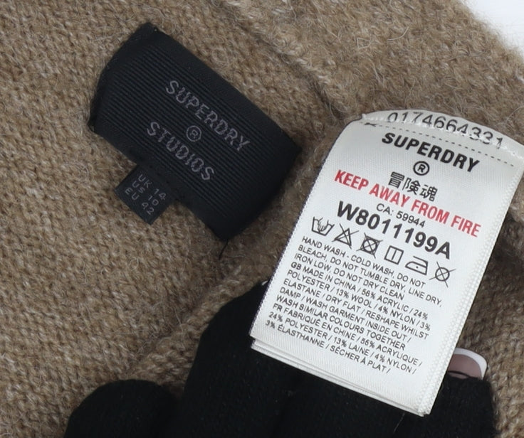 Superdry Women's Brown Jumper Dress - S V-Neck