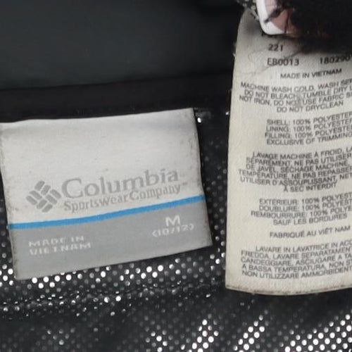 Columbia Black Unisex Kids Puffer Jacket M Winter Wear