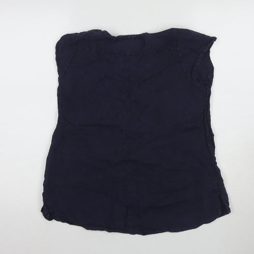 Stella Marini Women's Blue Cotton Blouse, Size S