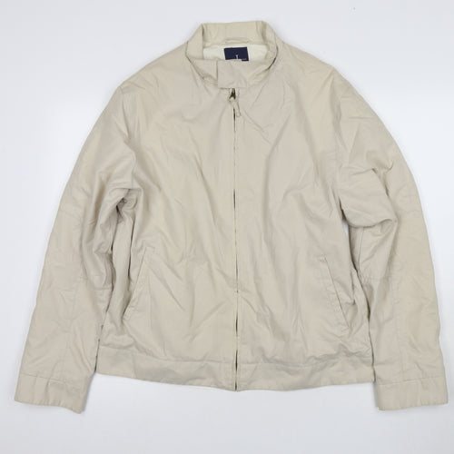 Jasper Conran Men's Beige Bomber Jacket L, Casual