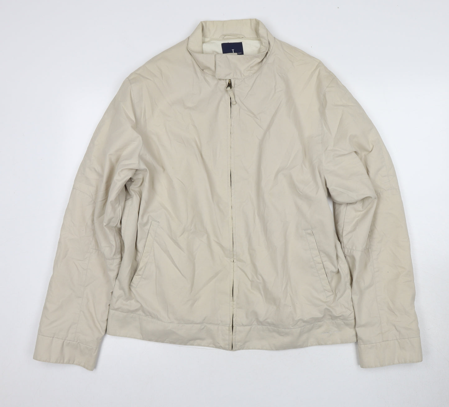 Jasper Conran Men's Beige Bomber Jacket L, Casual