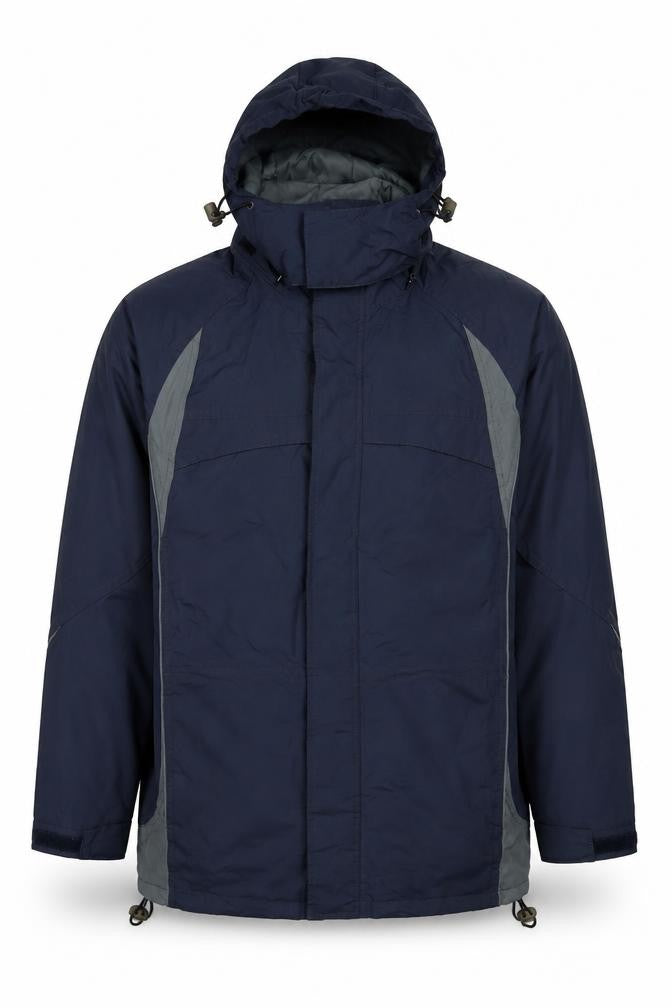Front view of Nordic Alpine Men's Blue Anorak Jacket, size S