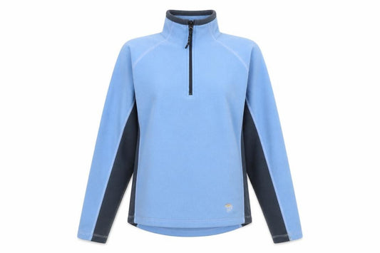 Front view of Mountain Hard Wear Blue XS Pullover Fleece Sweatshirt unisex