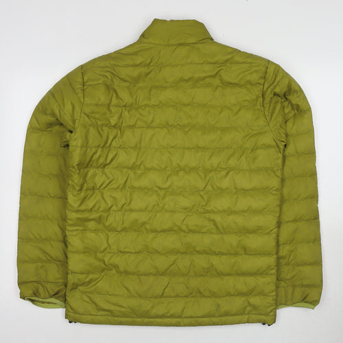 Levi's Men's Green Puffer Jacket S Stand-Up Collar Casual