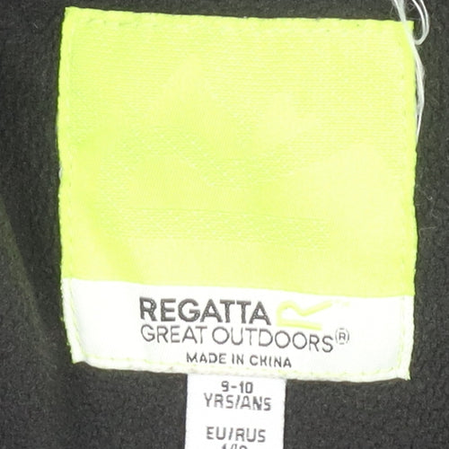 Regatta Boys Black Puffer Jacket 9-10 Years, Hooded Winter Coat