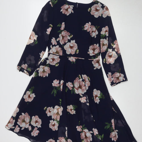 Hobbs Women's Multicoloured Floral A-Line Dress Size 8