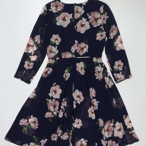 Hobbs Women's Multicoloured Floral A-Line Dress Size 8
