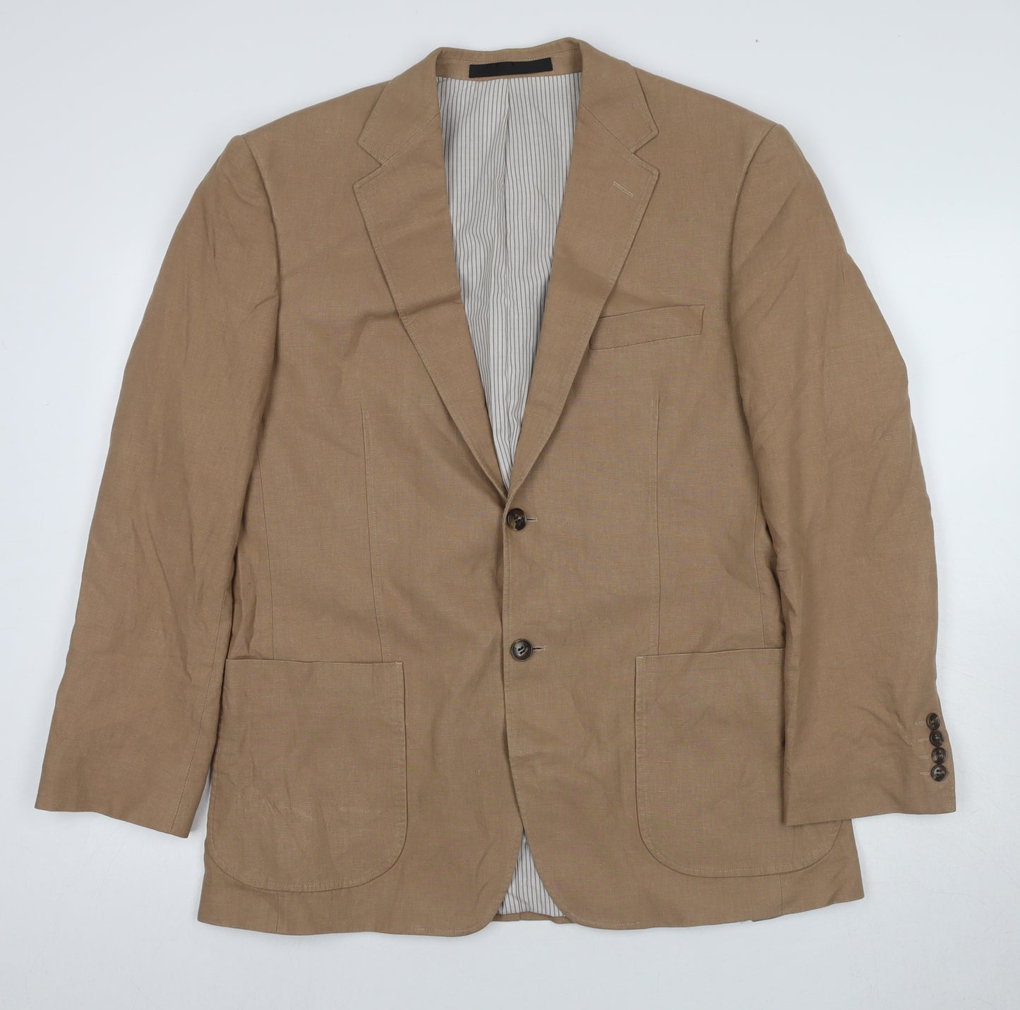 Marks and Spencer Men's Brown Linen Blazer 40R