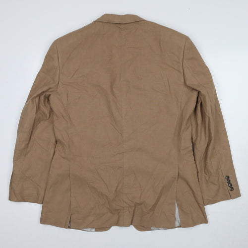 Marks and Spencer Men's Brown Linen Blazer 40R