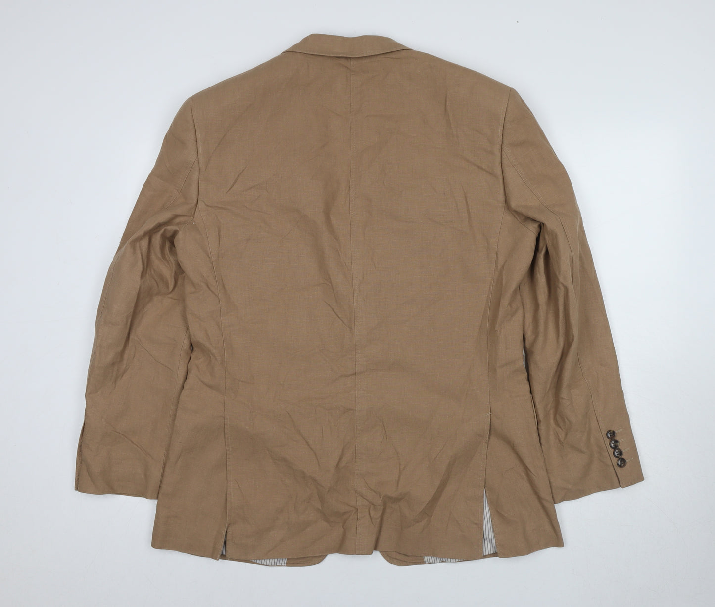 Marks and Spencer Men's Brown Linen Blazer 40R