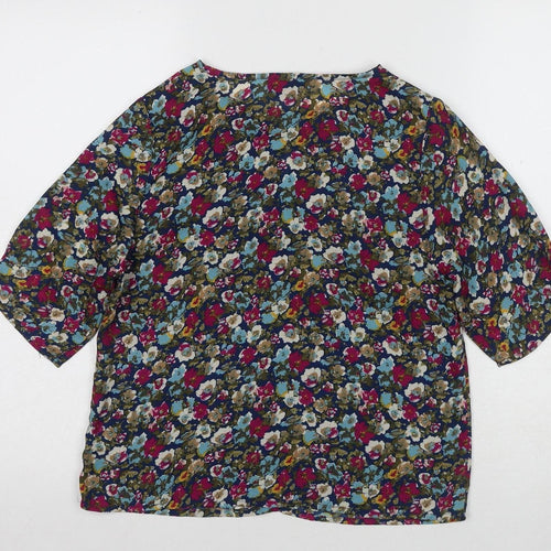 Poppy Lux Women's Multicoloured Floral Top Size 10