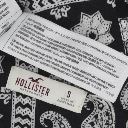 Hollister Women's Black Paisley Camisole Tank Top S