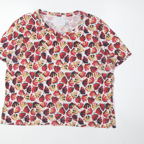 Whistles Women's Multicoloured Floral T-Shirt Size L