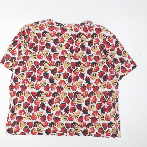 Whistles Women's Multicoloured Floral T-Shirt Size L