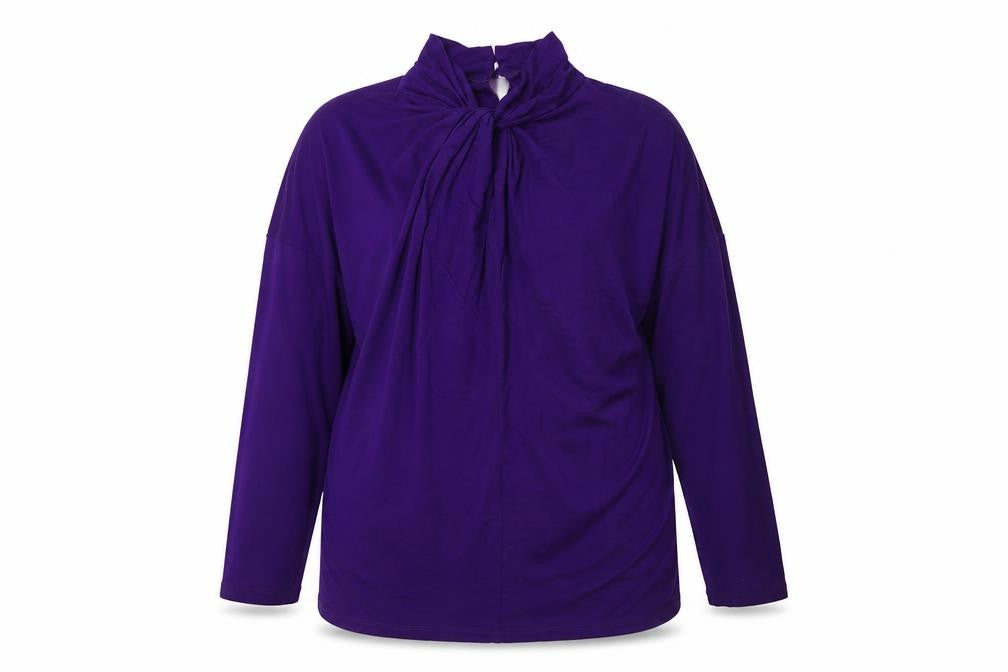 Front view of Chico's Women's Purple Blouse -, size 14