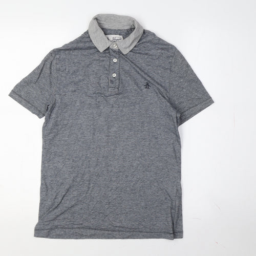 Original Penguin Men's Grey Polo Shirt Size S