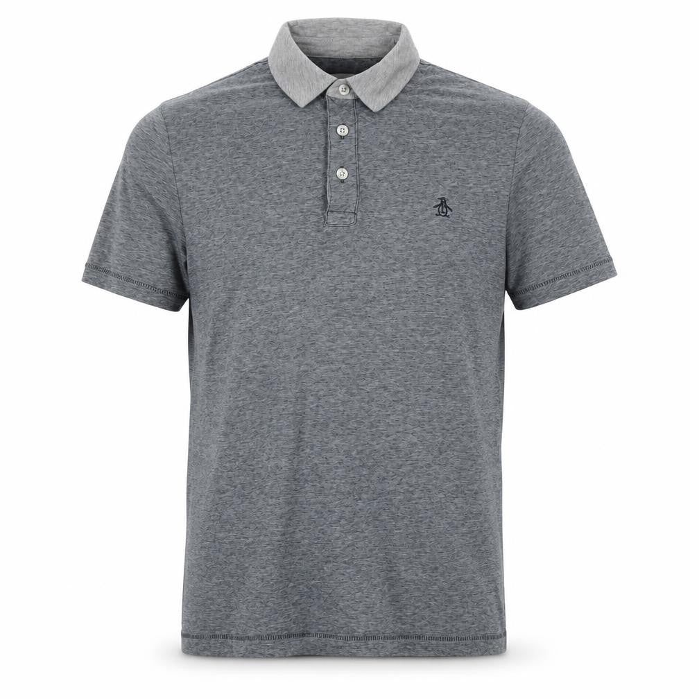 Front view of Original Penguin Men's Grey Polo Shirt, size S