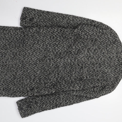 Abercrombie & Fitch Women's Black Tweed Overcoat M