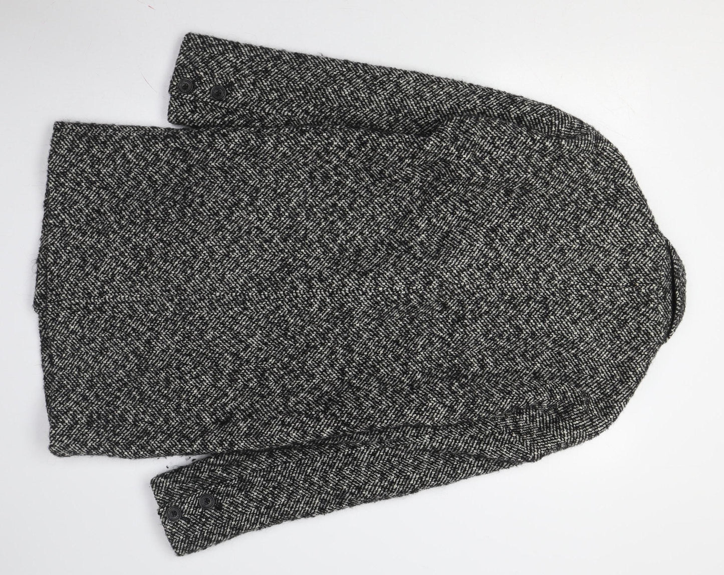Abercrombie & Fitch Women's Black Tweed Overcoat M
