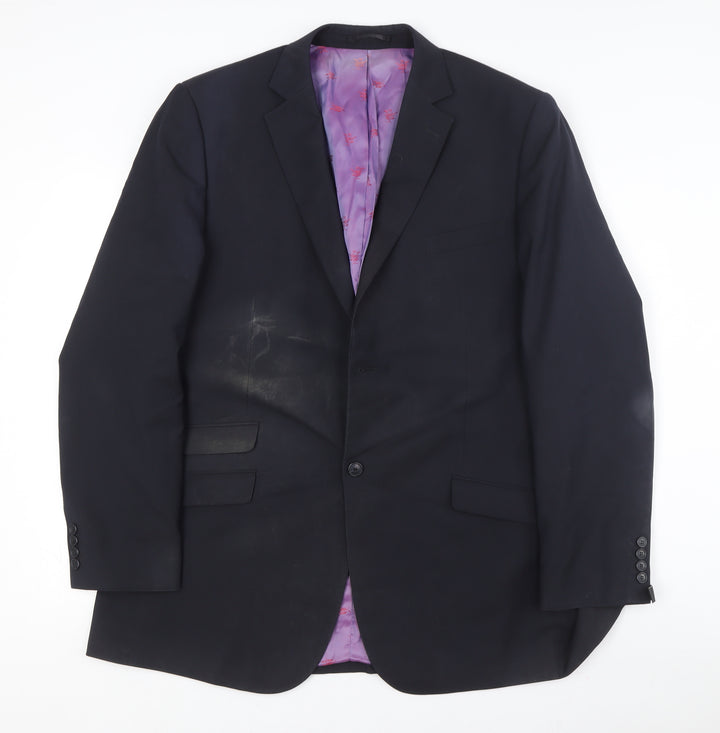 Brook Taverner Men's Black Blazer, Size 44L, Business/Formal
