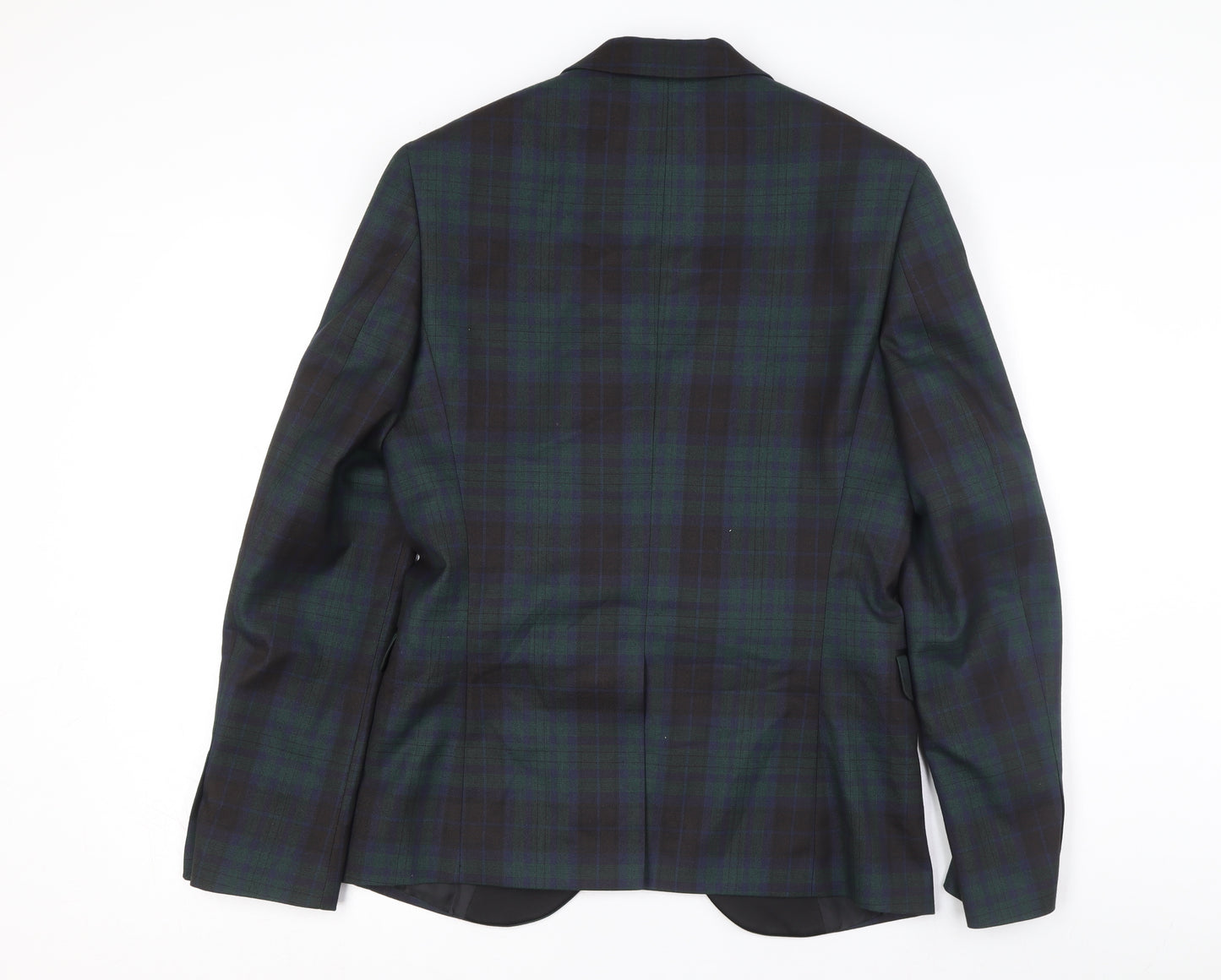 Marks and Spencer Men's Black, Green Super Slim Tuxedo Blazer 38R