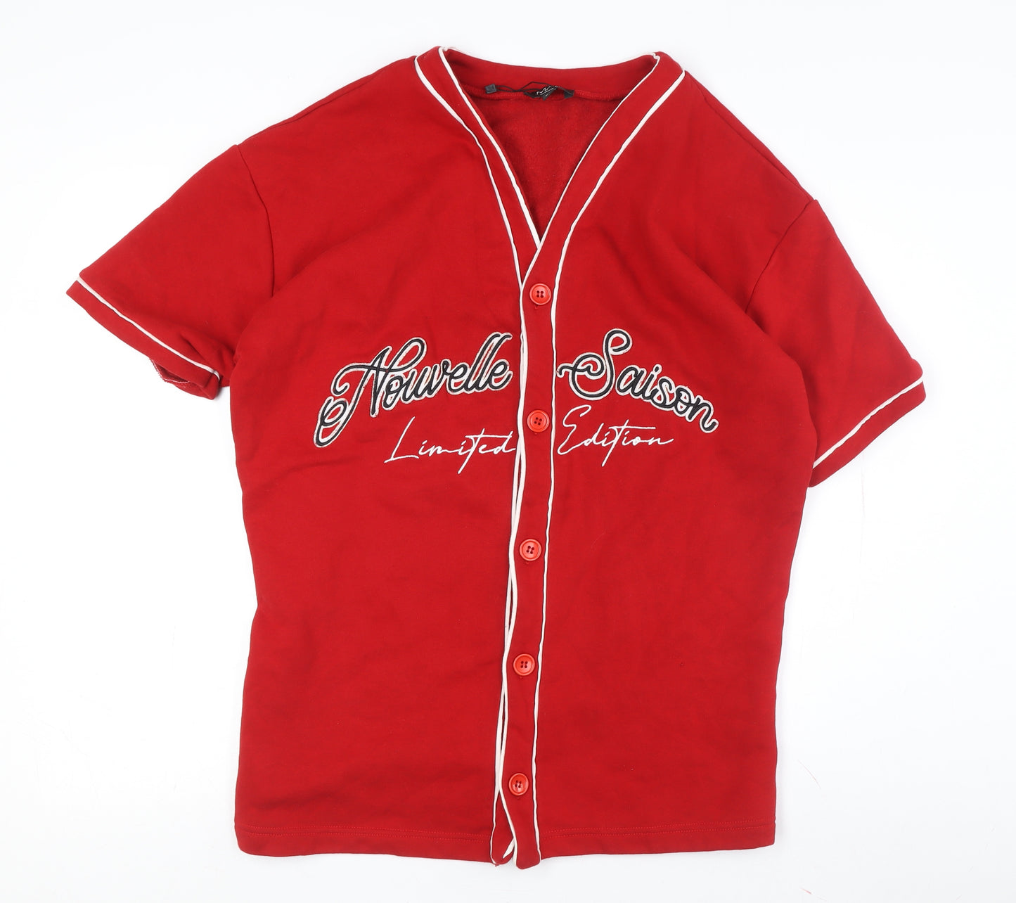 BoohooMan Men's Red XS Short Sleeve Limited Edition Shirt