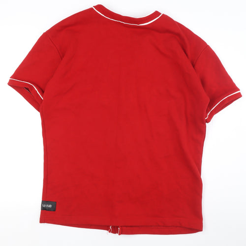 BoohooMan Men's Red XS Short Sleeve Limited Edition Shirt