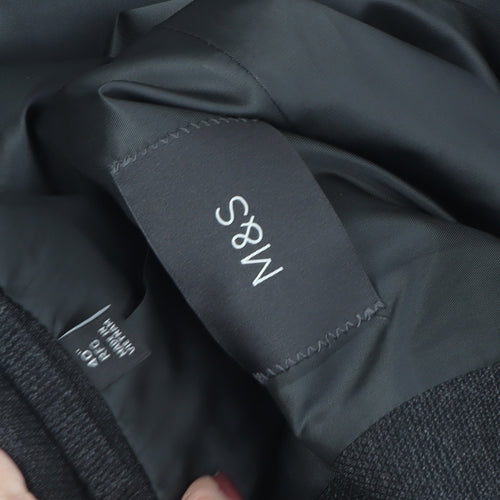 Marks and Spencer Men's Black Blazer, 40 Regular Fit