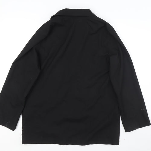 Monki Women's Black Double Breasted Coat Size S