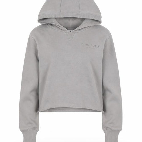 Pink Soda Women's Grey Hoodie, Size 10, Logo Accent