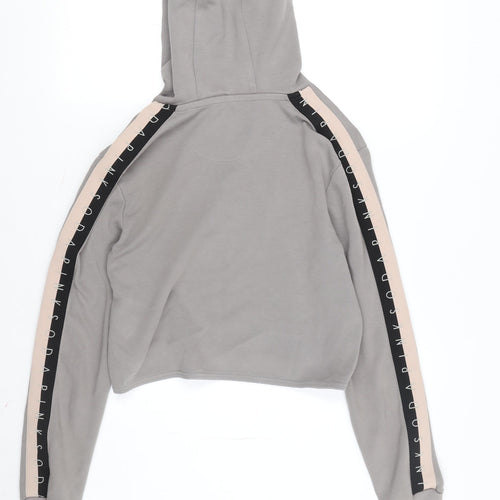 Pink Soda Women's Grey Hoodie, Size 10, Logo Accent