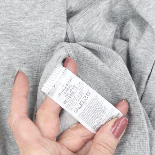 Gap Boys Grey Full Zip Hoodie L with Rainbow Accents