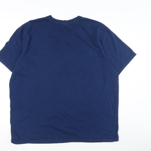 Marvel Men's XL Blue Graphic T-Shirt - Avengers Design