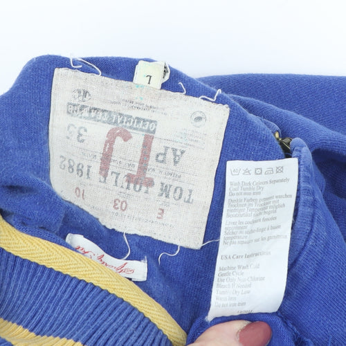 Tom Joule Men's Blue 1/4 Zip Sweatshirt Size 12
