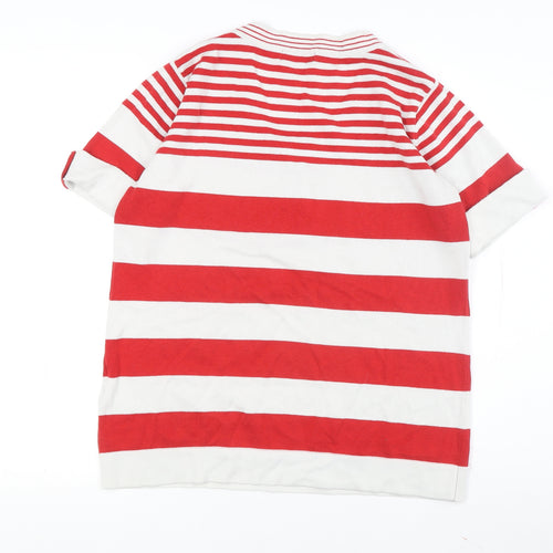 Signature Experience Women's Red Stripe Pullover Jumper Size L