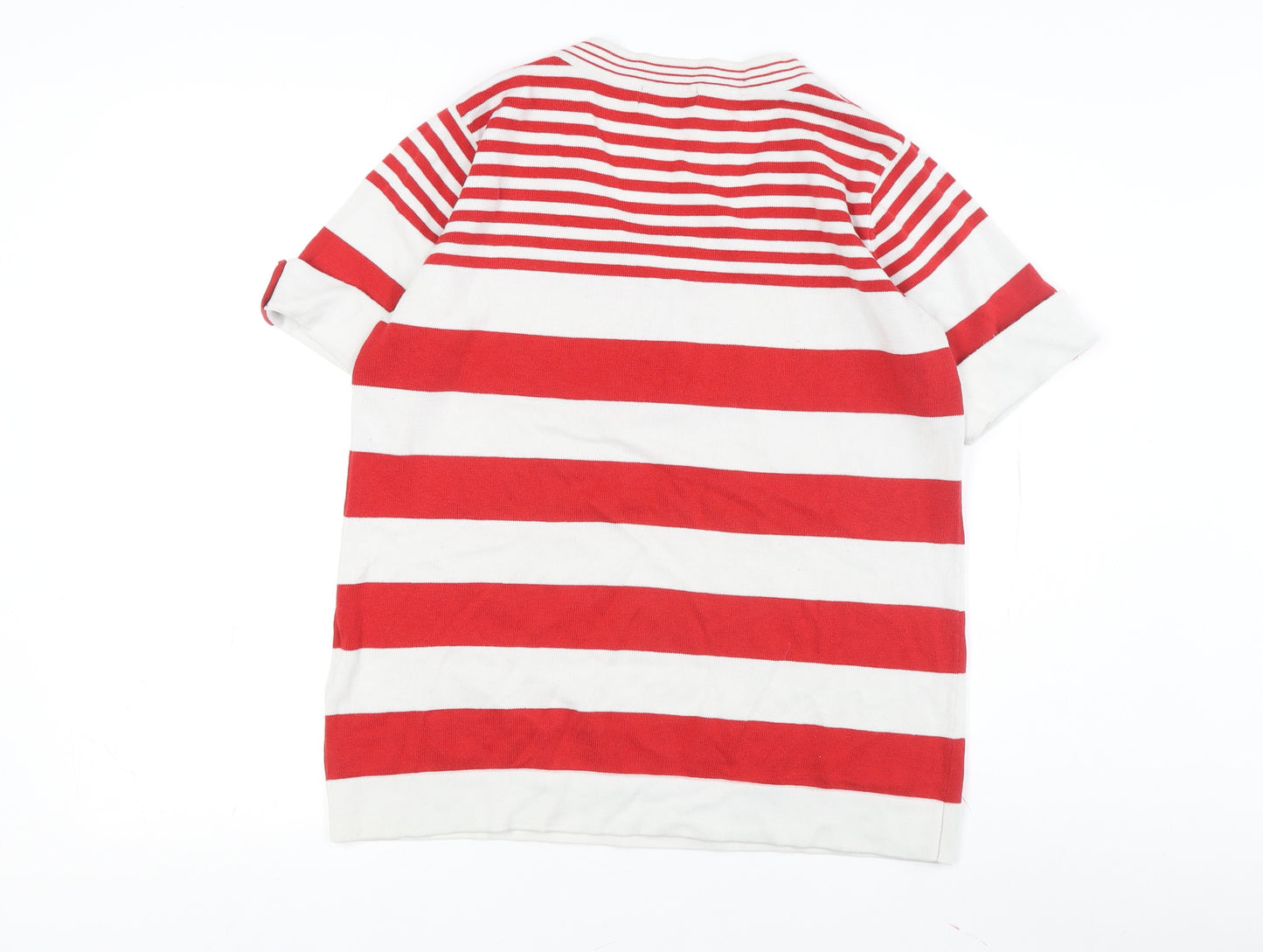 Signature Experience Women's Red Stripe Pullover Jumper Size L