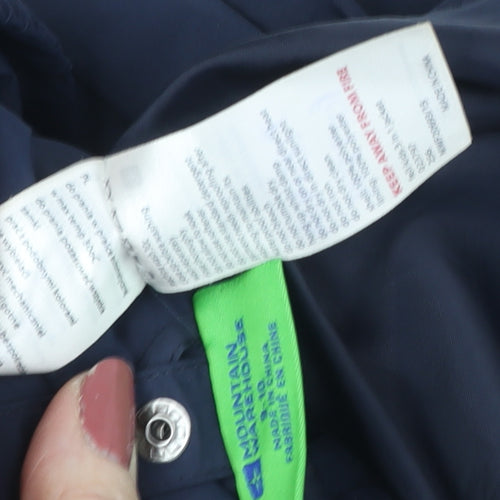 Mountain Warehouse Boys Blue Hooded Rain Coat 9-10 Years