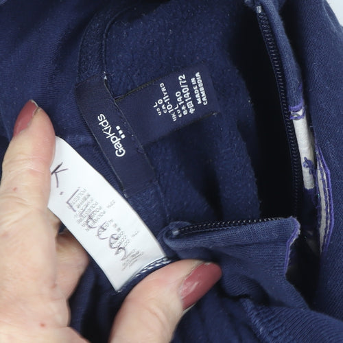 Gap Girls Blue Hoodie, Size 10, Full Zip, Casual Logo