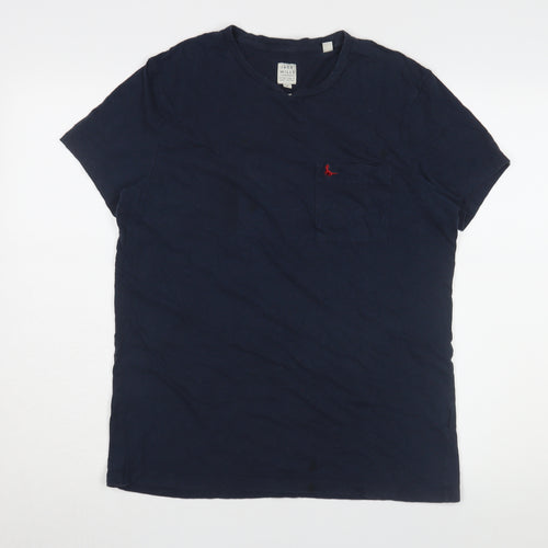 Jack Wills Men's Blue Crew Neck T-Shirt Medium