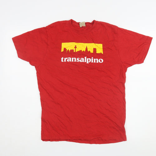 Transalpino Red Unisex T-Shirt, Size S, Basic Style