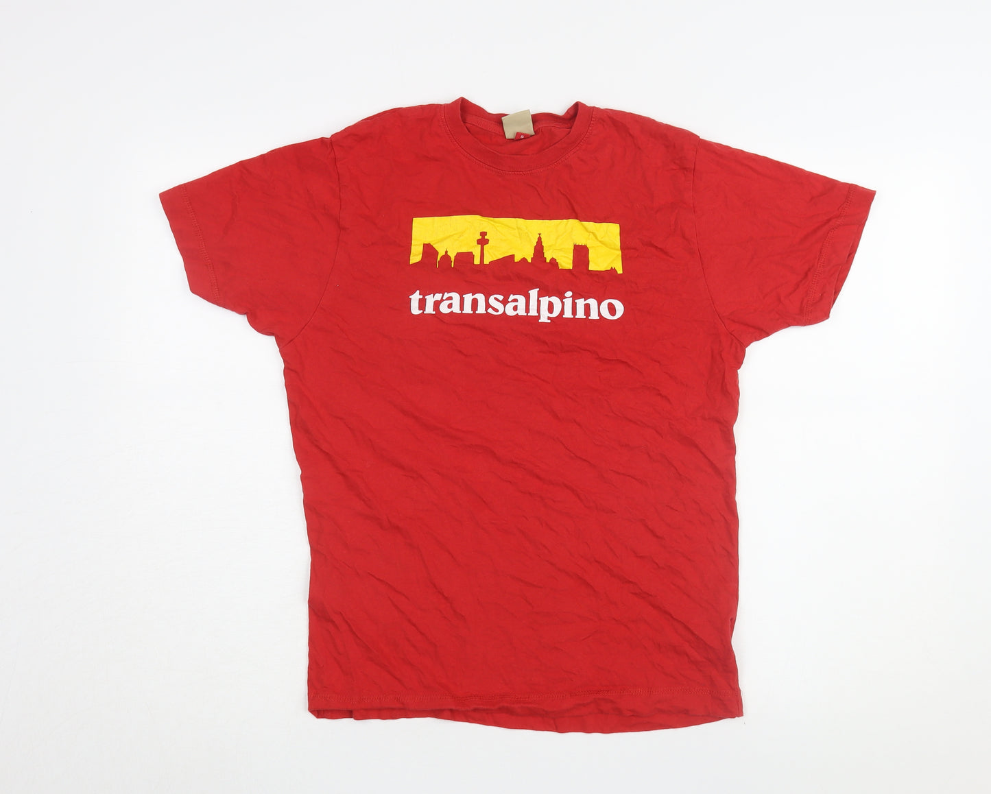 Transalpino Red Unisex T-Shirt, Size S, Basic Style