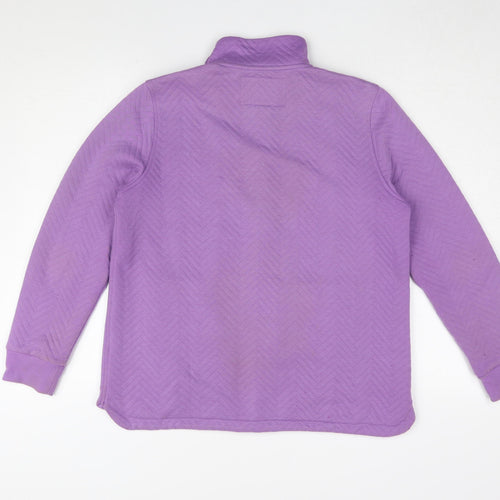 Lands' End Women's Purple Medium Jacket Casual Zip