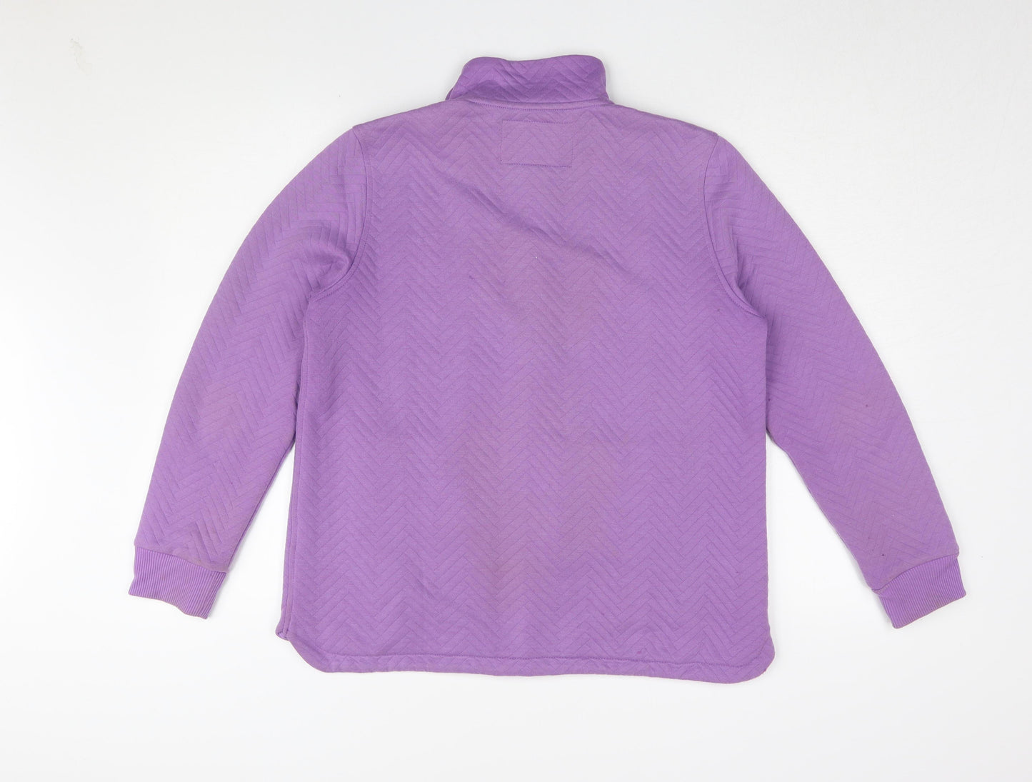 Lands' End Women's Purple Medium Jacket Casual Zip