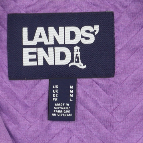 Lands' End Women's Purple Medium Jacket Casual Zip