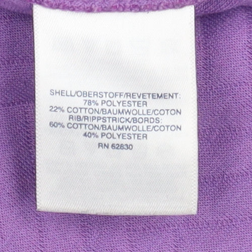 Lands' End Women's Purple Medium Jacket Casual Zip