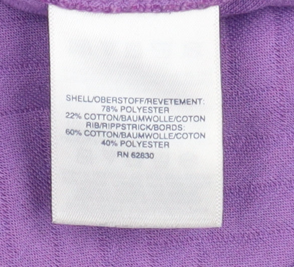 Lands' End Women's Purple Medium Jacket Casual Zip