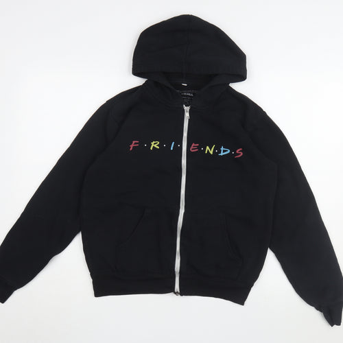 Gildan Friends Black Unisex Hoodie, Size S, Full Zip