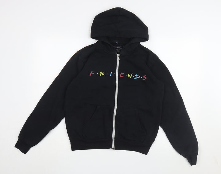 Gildan Friends Black Unisex Hoodie, Size S, Full Zip
