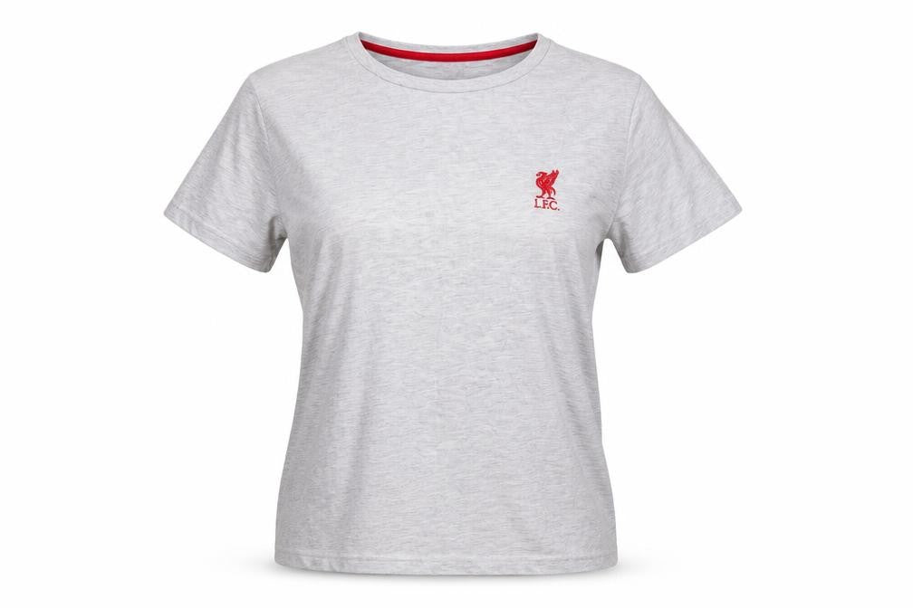 Front view of LFC unisex grey jersey t-shirt, size 12